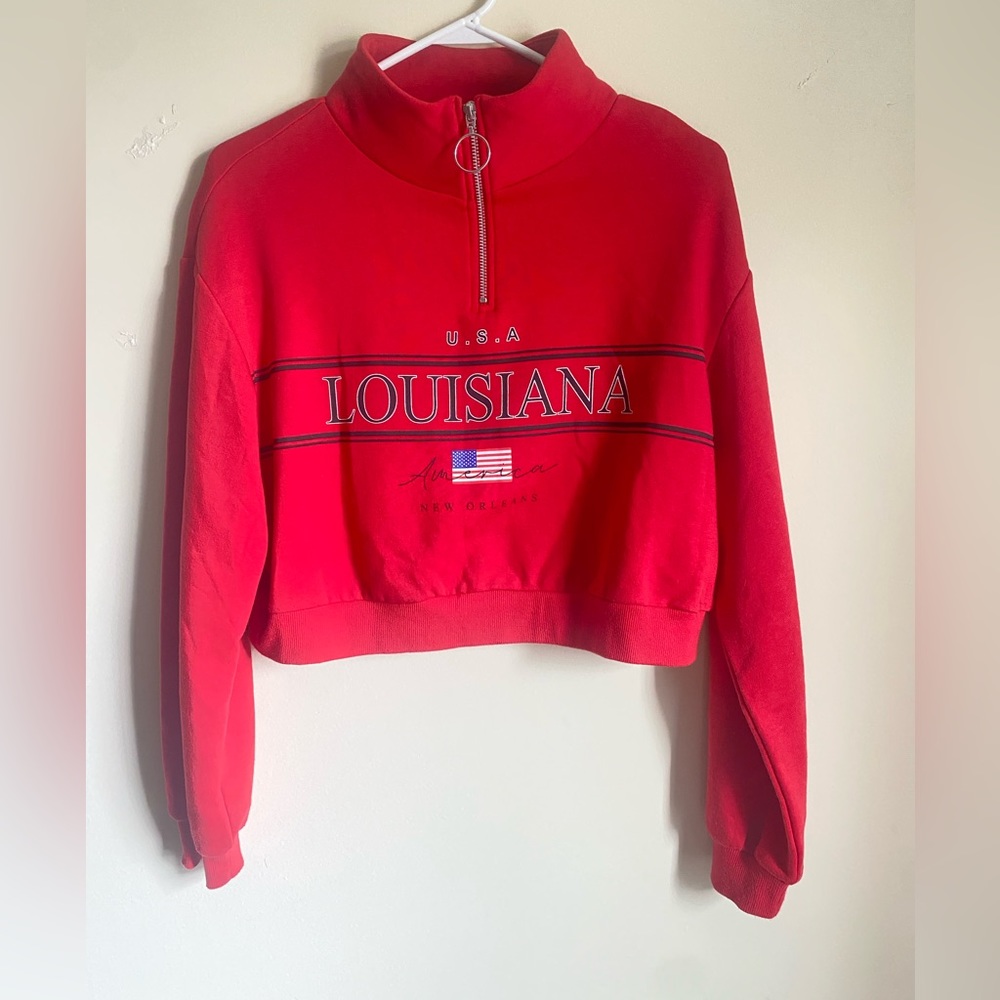 Crop top half-zip
